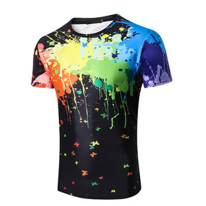 เสื้อยืดริงเกอร์ไหล่ตกขนาดใหญ่สำหรับผู้ชายผ้าฝ้าย100% ออกแบบได้ตามต้องการคุณภาพสูง - Product Image 1