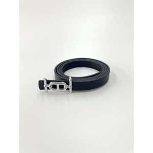 Cinturón de Cuero Genuino con Hebilla Plateada, Diseño Delgado para Mayor Comodidad y Estilo - Product Image 1