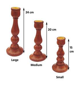 Handcrafted Wooden Bowl Rustic Wood Candle <b>Holder</b> for <b>Tealight</b> Pillar for Home or Event Decor - Product Image 2