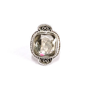 Men's Geometric <b>Statement</b> <b>Ring</b> Smoky Quartz with Oval Cut 8.2 Gram Platinum Rhodium Plated Everyday Wear - Product Image 1