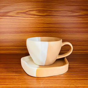 Tazas colores pastel 60s tazas de café diseño único conjunto hecho a mano regalo de boda para ella - Product Image 1