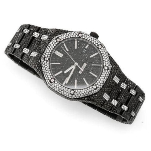Black Diamond Studded Full Iced Out Diamond <b>Watch</b> for <b>Men</b>, Custom Diamond <b>Wrist</b> Automatic Quartz <b>Watch</b> Free Shipping - Product Image 2