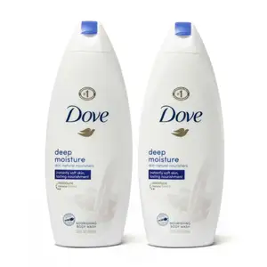 Dove Deep Moisture Body Wash para piel seca Hidratante Body Wash transforma incluso la piel más seca en una ducha, 22 floz (paquete