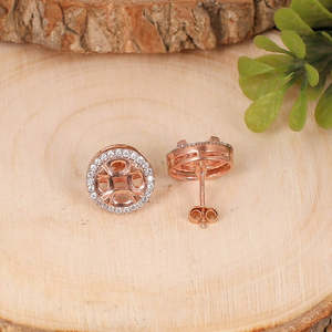 Boucles d'oreilles en argent sterling 925 avec pierres CZ en forme de cercle, environ 5 grammes, design élégant et tendance - Product Image 3