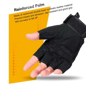 Gants d'entraînement tactique en cuir haute dextérité anti-impact pour l'extérieur Accessoires de moto Coton - Product Image 6