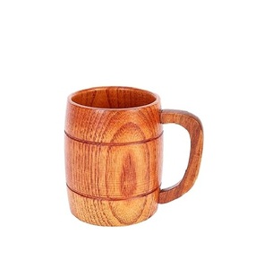 Nueva llegada Taza de madera para beber al por mayor Respetuoso del medio ambiente Logotipo personalizado Bebidas de café Bebidas Mango Tazas de madera Taza con asa - Product Image 1
