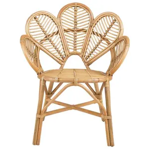 Exquisites Design Rattan gewebter Stuhl Garten im Freien Rattan Wicker Stuhl Wohn möbel Dekor Balkon Entspannung