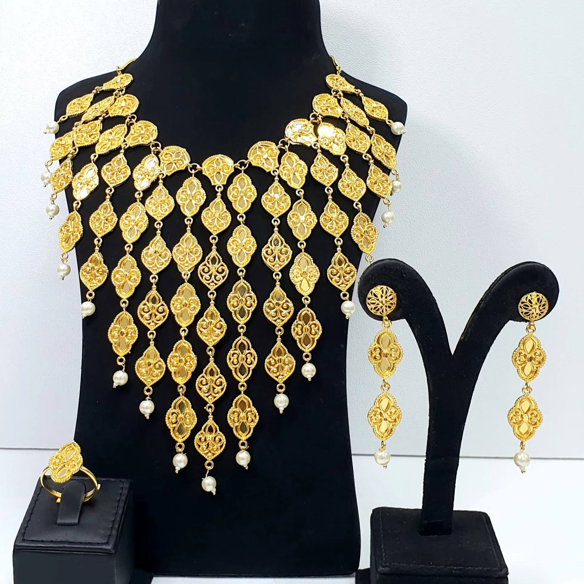 Arabic Gold Jewellery Designs Trendy 18K Plated Sets