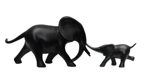 Набор из 2 маленьких фигурок черного слона, элегантные статуэтки, украшение стола для дома, гостиной, спальни, офиса, вечеринки, посуда, украшения - Product Image 4