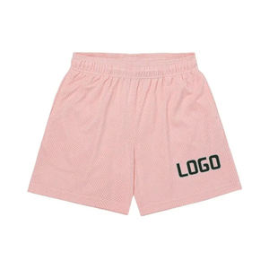 Pantalones cortos deportivos de poliéster con logotipo personalizado al por mayor pantalones cortos deportivos informales antiarrugas para correr con patrón sólido envío DDP - Product Image 3