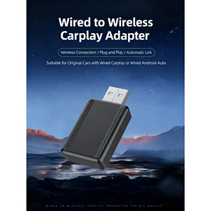 Adattatore Wireless Carplay Rotondo/Retangolare USB-A con Supporto Apple Carplay e Android Auto, Include Adattatori USB-A e USB-C - Product Image 3