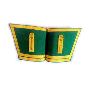 Pakistan Made Masonic grand past master cuffs Embroidered Masonic Gauntlets Cuffs embroidery <b>badges</b> - Product Image 6
