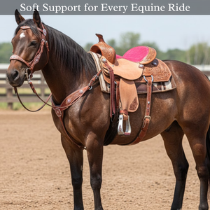 Silla de Montar de Cuero Occidental con Flores Talladas a Mano para Carreras de Barriles |   Silla de Montar Premium para Caballos, para Velocidad y Estilo - Product Image 2