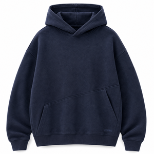 Sweat-shirt à capuche surdimensionné en molleton épais 400 g/m² pour homme, style vintage délavé, vêtement décontracté pour l'hiver - Product Image 3