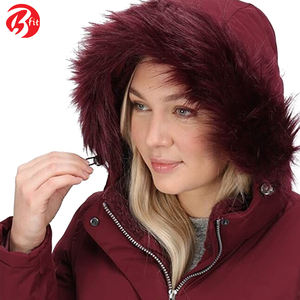In Red Color Parka Jacket <b>Coat</b> Best Material Full Sleeve <b>Women</b> Wear Good Quality Comfortable Parka Jacket - Product Image 3