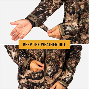 Veste de chasse unisexe en velours côtelé camouflage personnalisée à plusieurs poches, chaude pour l'hiver, imperméable pour l'automne - Product Image 4
