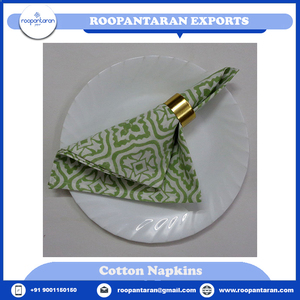 Dernier design, sortie d'usine, serviette de table en coton 100% pur, imprimée à la main, de haute qualité, prix bas, vente - Product Image 6
