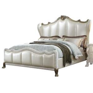 Classic French Victorian <b>Bed</b> - Gold Painted Mahogany - 305 - Product Image 3