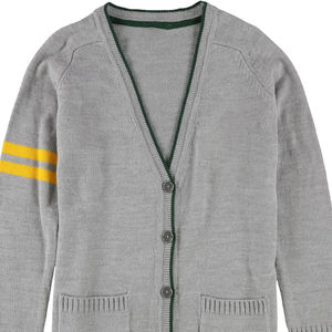 Unisex Custom Vintage Design <b>Oversized</b> V-Neck <b>Cardigan</b> Sweater <b>For</b> High Quality Knitted Regular Fit - Product Image 3