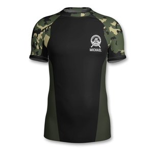 Rashguard เสื้อยืดแขนสั้นพิมพ์ลายซับลิเมตยืดหยุ่นสูงน้ำหนักเบาใส่สบายเหมาะสำหรับการสั่งซื้อจำนวนมาก - Product Image 2