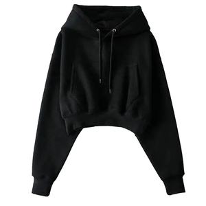 เสื้อครอปฮู้ดดี้ผู้หญิงสั่งทำโลโก้ขายส่ง เสื้อครอปท็อปผ้าฝ้ายขายดี ไซส์พลัส รับผลิตแบบ OEM - Product Image 6