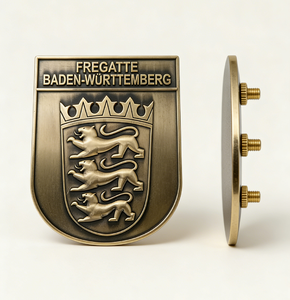 แผ่นโลหะสั่งทำพิเศษ, ตราสัญลักษณ์ที่ระลึกแบบนูน 3 มิติ พร้อมสกรูยึด, ผิวสัมผัสสีบรอนซ์โบราณ/เงิน/ทองแดง สำหรับของที่ระลึก - Product Image 4