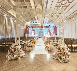 Mandap DE BODA inspirado en Mughal para grandes celebraciones Big Fat Tamilian Stage Decor Venta caliente Eventos de recepción Fibra Mandap DST - Product Image 2