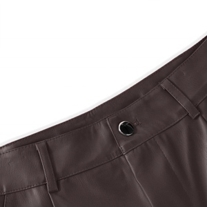 Wholesale Breathable Latest Style <b>Women</b> <b>Leather</b> <b>Shorts</b> Customized Solid-Color Wome-Premium <b>Women</b> Brown Suede-<b>Leather</b> <b>Shorts</b> - Product Image 2