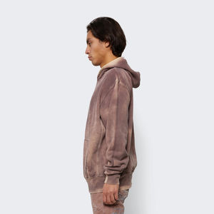 Sweat à capuche homme imprimé personnalisé lavé à l'acide Streetwear pull surdimensionné XS tissu polaire français broderie 100% coton thermique - Product Image 4