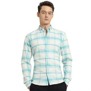 Chemise à carreaux 100% coton de qualité supérieure pour homme, boutonnée moderne avec un motif à carreaux intemporel, idéale pour le bureau, décontractée - Product Image 2