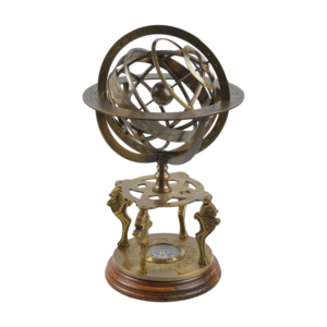 Globo combinado de Base completamente de madera, diseño de acabado pintado dorado completo, Decoración de mesa, globo de esfera modelo antiguo para interiores - Product Image 5