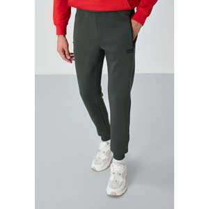 Pantalon de survêtement kaki pour homme Cesar, taille élastique, avec poches, style décontracté en tissu brossé - 84929 - Product Image 5