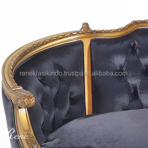 Le canapé-lit de la série 5505 est fabriqué en bois d'acajou de haute qualité avec des sièges en mousse épaisse et un tissu doux. - Product Image 4