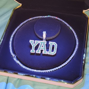 Meilleure offre, collier pendentif hip-hop en argent 925 avec diamant moissanite VVS, personnalisé avec un nom, glacé, pour hommes, à prix réduit - Product Image 4