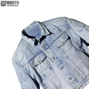 Nouveau design Veste en jean rembourrée personnalisée Veste en jean rembourrée bleue avec col rabattu Meilleure qualité et design Service OEM - Product Image 4