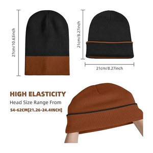 Best Selling Acrylic Cuff Beanies with Custom Logo <b>Men</b> Beanie Manufacturer <b>Knitted</b> Jacquard Cap Winter <b>Hats</b> - Product Image 4