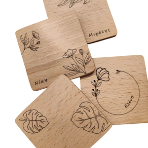 Posavasos de Madera de Primera Calidad, Diseño de Esculturas, Posavasos Redondo Cortado con Láser para Bebidas Frías y Calientes, para Usar en Mesas - Product Image 3