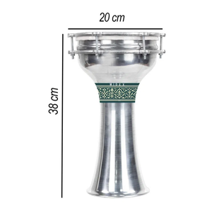 Darbuka Turca Midex DBK-04, Tamaño 4, Cabezales de Papel Encerado de Doble Capa de Aluminio, Hechos a Mano, Portátiles, Diversos Tonos, Duraderos - Product Image 1