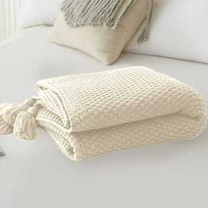 Plaid rectangulaire en polyester tricoté épais, motif brossé, respirant, écologique, résistant aux plis, style moderne, toutes saisons - Product Image 6