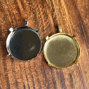 Vintage Buddhism Silver/Alloy/Brass/German Silver IGI Certified Amber Gold-Plated Pyramid Bezel Setting <b>Charm</b> for Wedding - Product Image 6