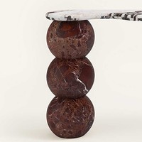 Meubles en marbre de luxe léger et moderne, table console en pierre de travertin sur mesure, table basse, table d'entrée