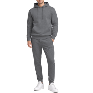 <b>Mens</b> Casual Woven Fleece-Lined <b>Pullover</b> Hoodie Sweater and Jogger - Product Image 4