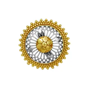 斋浦尔集市批发氧化黄金镀银饰品印度传统设计戒指时尚女性和女孩