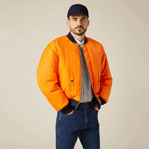 Blouson aviateur d'hiver de style rue pour hommes, col montant fin, professionnel, impression de logo personnalisé, haute qualité, nouveau design - Product Image 3