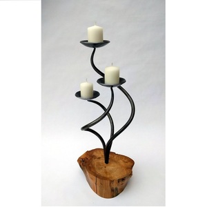 Bougeoir en métal finition antique bougeoir pour éclairage et décoration de la maison ensemble bougeoir décoratif élégant - Product Image 5