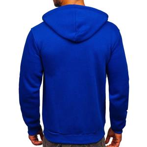 Sudadera con Capucha Azul Rey para Hombre, Sudadera de Algodón Regular con Forro Cálido y Estampado - Product Image 2