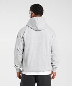 High Quality Cotton Oversized Hoodie <b>Thick</b> <b>Fleece</b> Drop Shoulder Plain Blank Custom Hoodies For Mens - Product Image 4