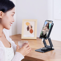 Support de téléphone portable réglable en alliage d'aluminium OULAIKE X58S, rotation à 360°, portable, pour tous les téléphones