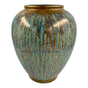 Fancy Designer <b>Large</b> Size Metal <b>Gold</b> Plated Flower <b>Vase</b> Modern for Cafe Resorts Decorative Use Greatest Quality New Arrival - Product Image 2