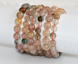 Wholesale Selling Multi Color Multi Rutile Hand Polished 8mm <b>Healing</b> <b>Bracelet</b> For Meditation Jewelry - Product Image 1